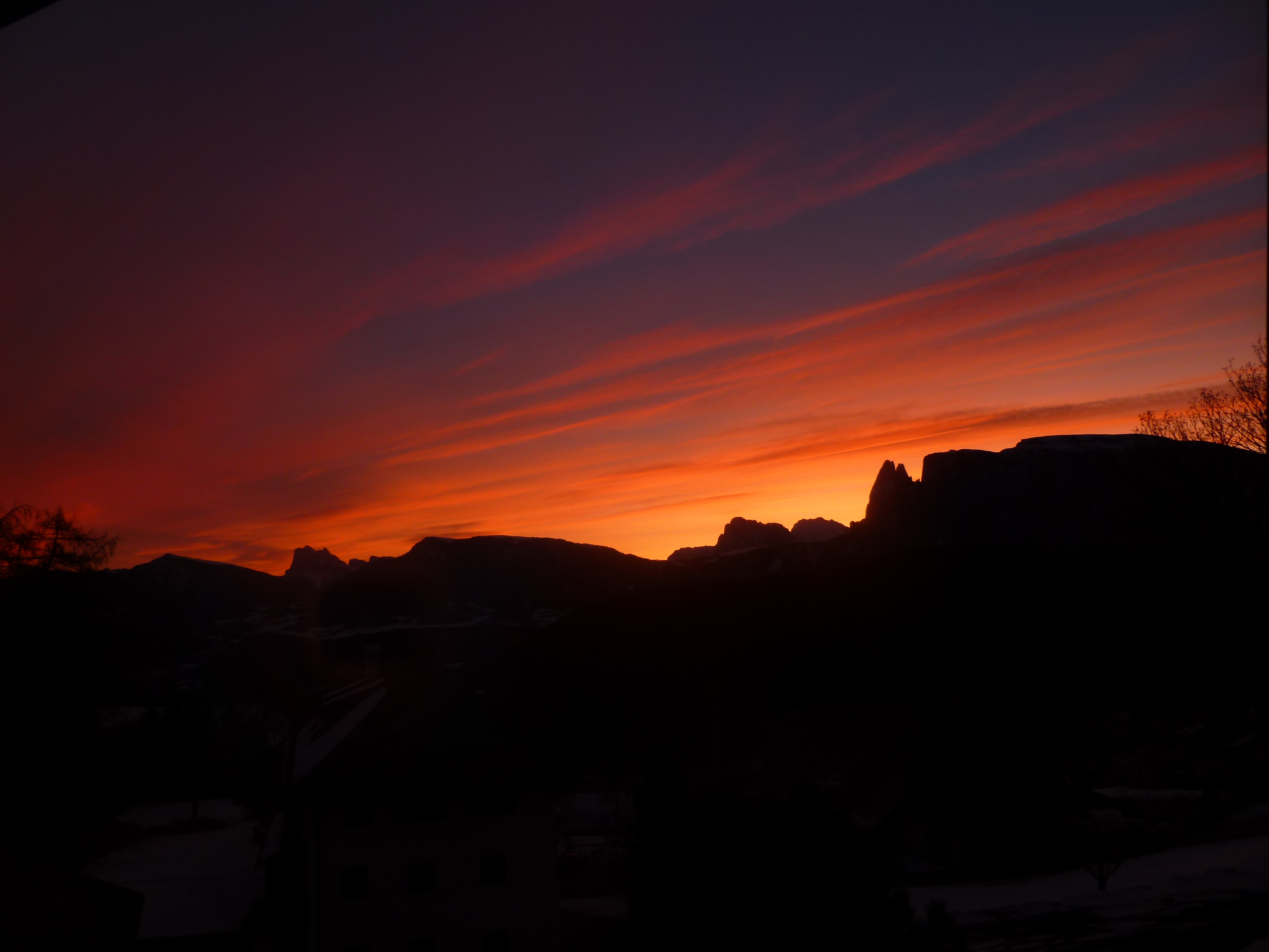 Der Schlern in  wunderschöner Abendstimmung.